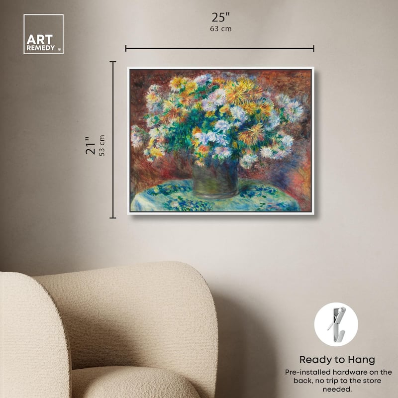 Renoir Chrysanthemum Canvas by Art Remedy