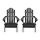 preview thumbnail 29 of 32, Hollywood Outdoor Outdoor Acacia Wood Foldable Adirondack Chairs (Set of 2) by Christopher Knight Home
