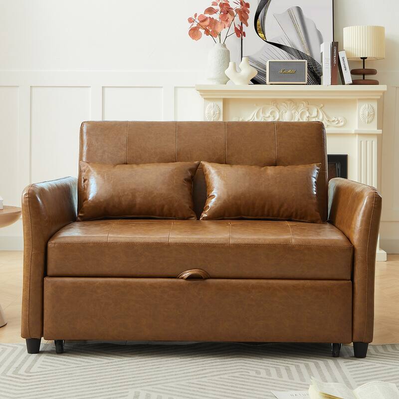 51.57" Space-Saving Sleeper Chair, Convertible Bed with 3 USB Ports