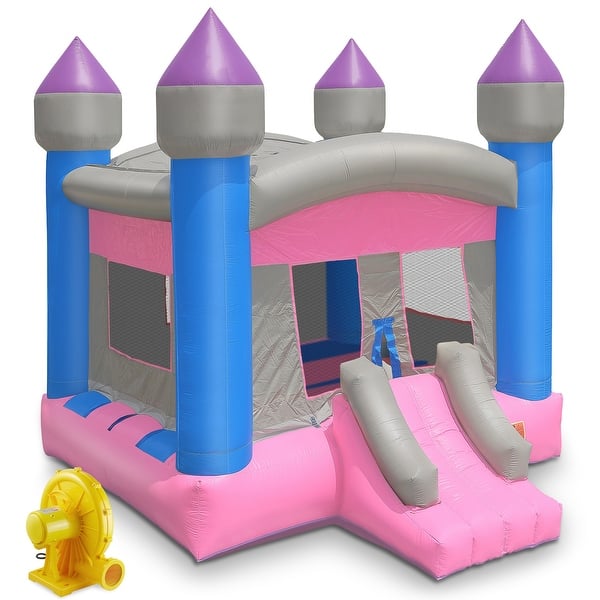 slide 2 of 9, Commercial Princess Castle Bounce House with Blower Kids