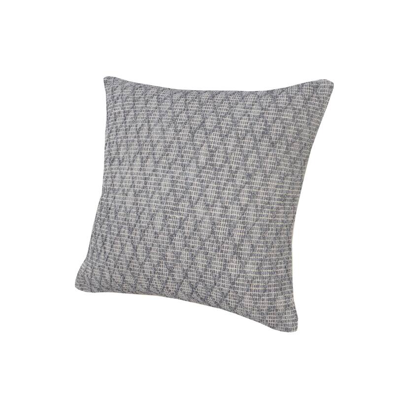 20" Gray Diamond Geometric Square Throw Pillow