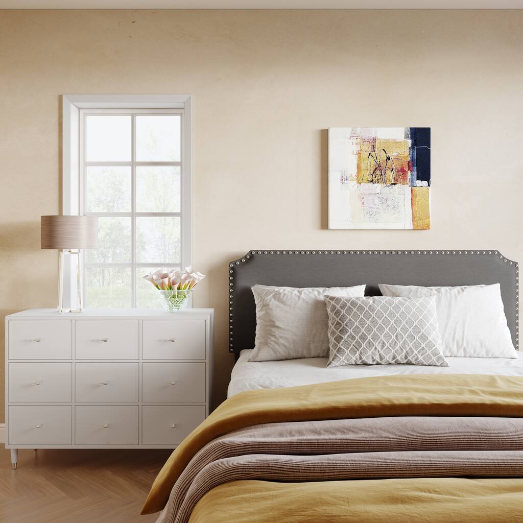Clip Corner King Headboard - Stone
