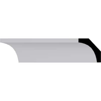 Reece Traditional Smooth Crown Moulding - 2"H x 1 7/8"P x 2 3/4"F x 94 1/2"L