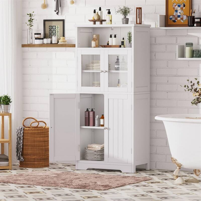 Bathroom Storage Cabinet - 11.78"D x 23.6"W x 50.4"H