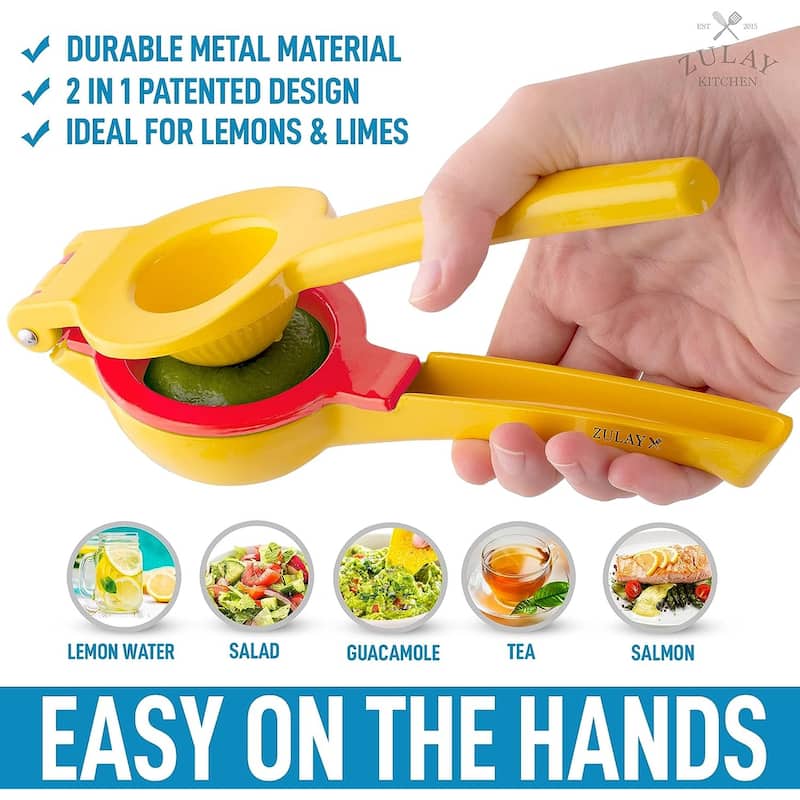 Zulay Kitchen Metal 2-In-1 Lemon Squeezer Manual