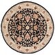 preview thumbnail 80 of 81, SAFAVIEH Handmade Easy Care Deidra Oriental Rug 6' Round - Black/Ivory - Round