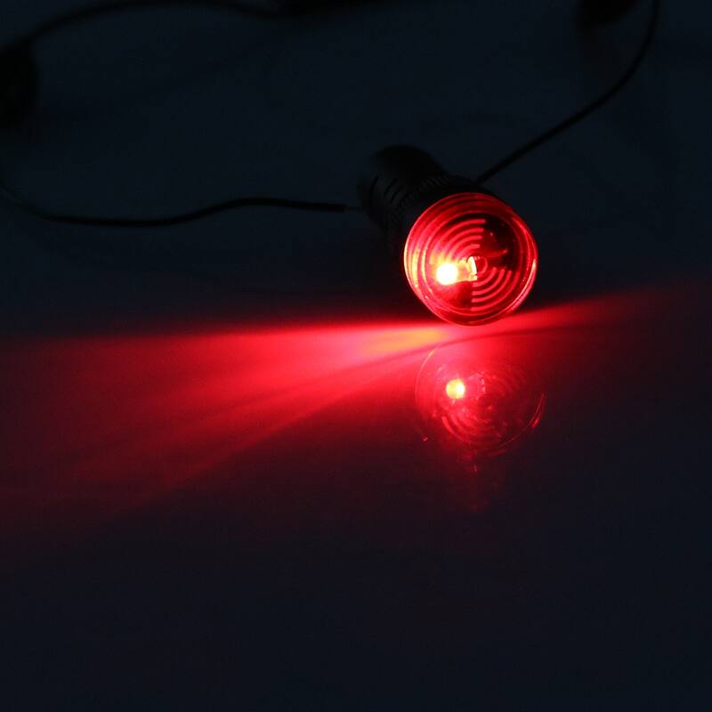 2pcs AC/DC 24V Pilot Light Indicator Flashing Alarm w Buzzer, AD16-16SM Red LED