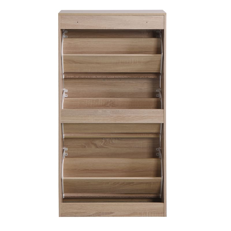 3-Tier Wood Shoe Rack Storage Organizer