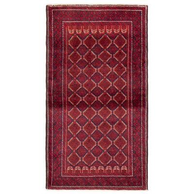 ECARPETGALLERY Hand-knotted Royal Baluch Red Wool Rug - 3'3 x 5'11