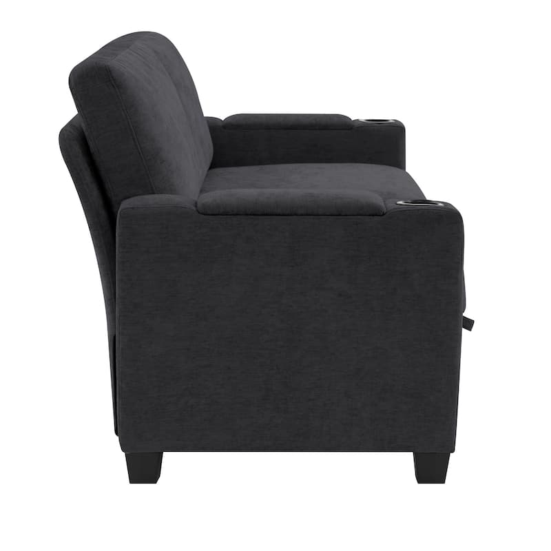 Chenille Sectional Sofa, Hidden Storage & Modular Design