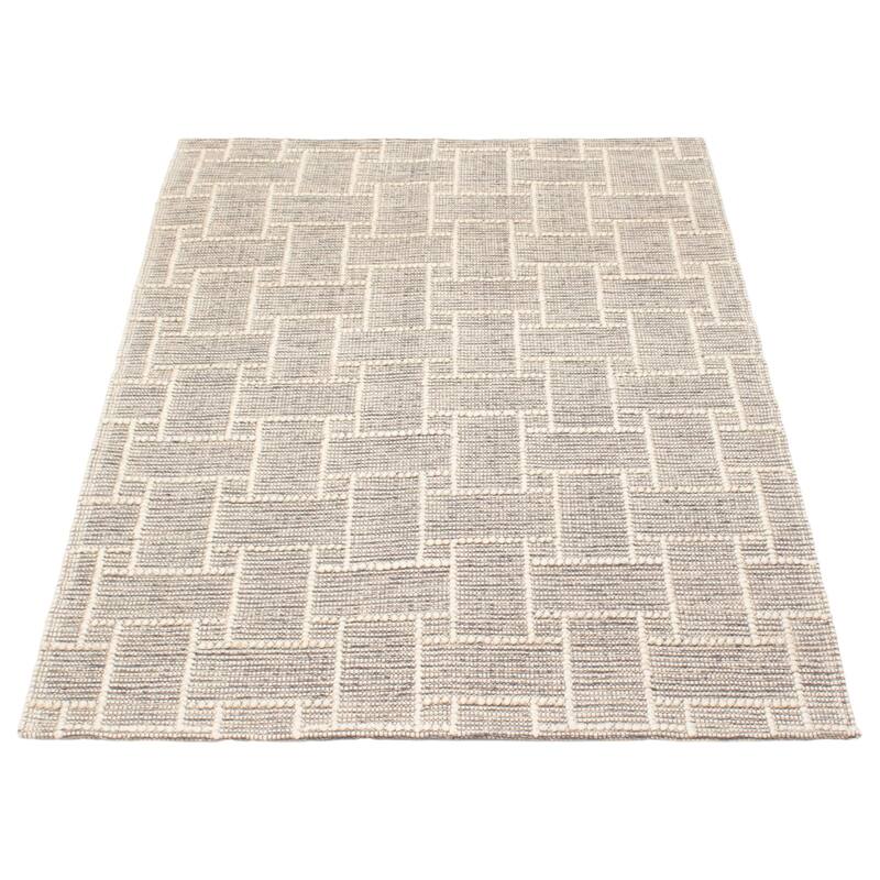 ECARPETGALLERY Braid weave Sienna Grey Wool Rug - 5'0 x 7'9
