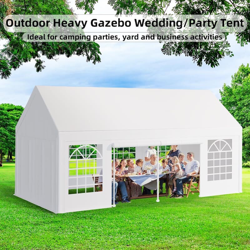Outdoor Wedding Canopy Tents for Parties with Removable Sidewalls & 3 Storage Bags, Waterproof Gazebo Shelter