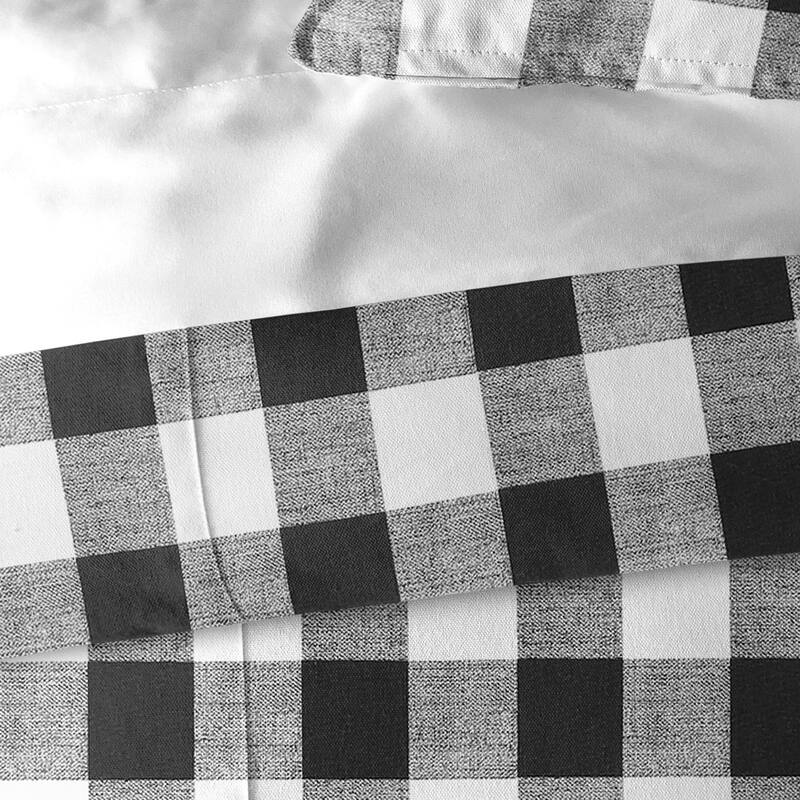 Lumberjack Check White/Black Duvet Cover and Pillow Sham(s) Set