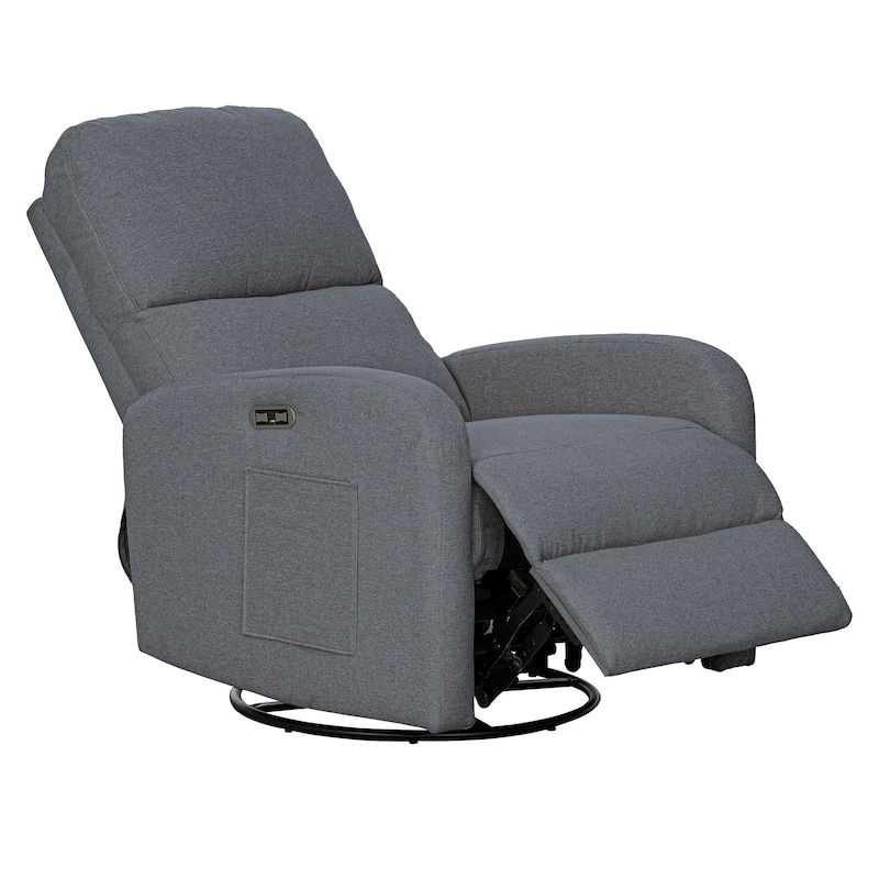 INK+IVY Dakota Power Recliner 3-in-1 with Swivel, Glider, USB Ports