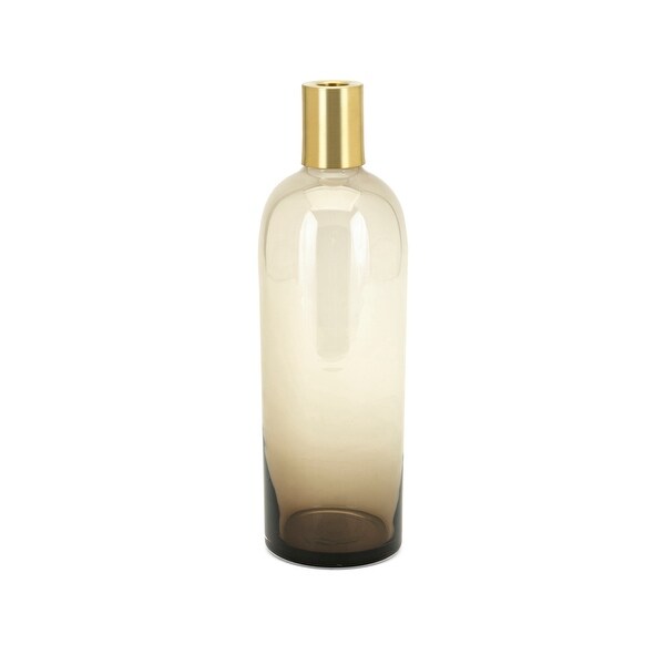 IMAX Home 40907 Nadine Medium Glass Vase - Gold