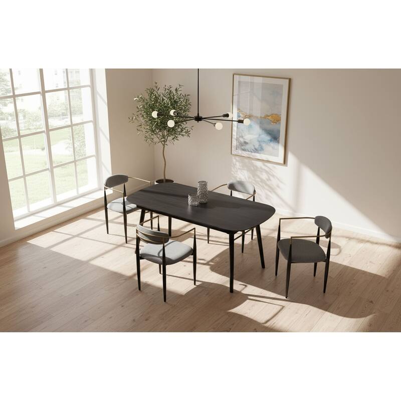 Modrest Addax Modern Black Extendable Dining Table