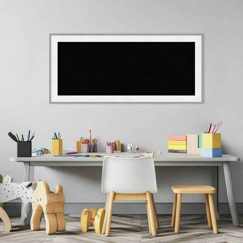 Maya White Silver Framed Cork Board - Bulletin Board, Organization Board, Pin Board