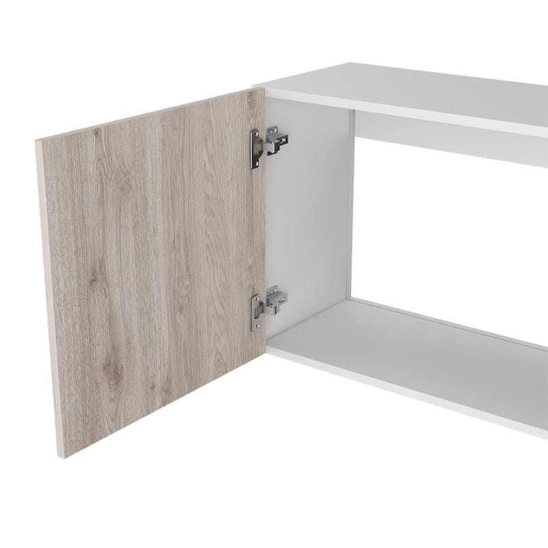Wall Cabinet with Two Doors, Two Internal Shelves, Space-Efficient Storage