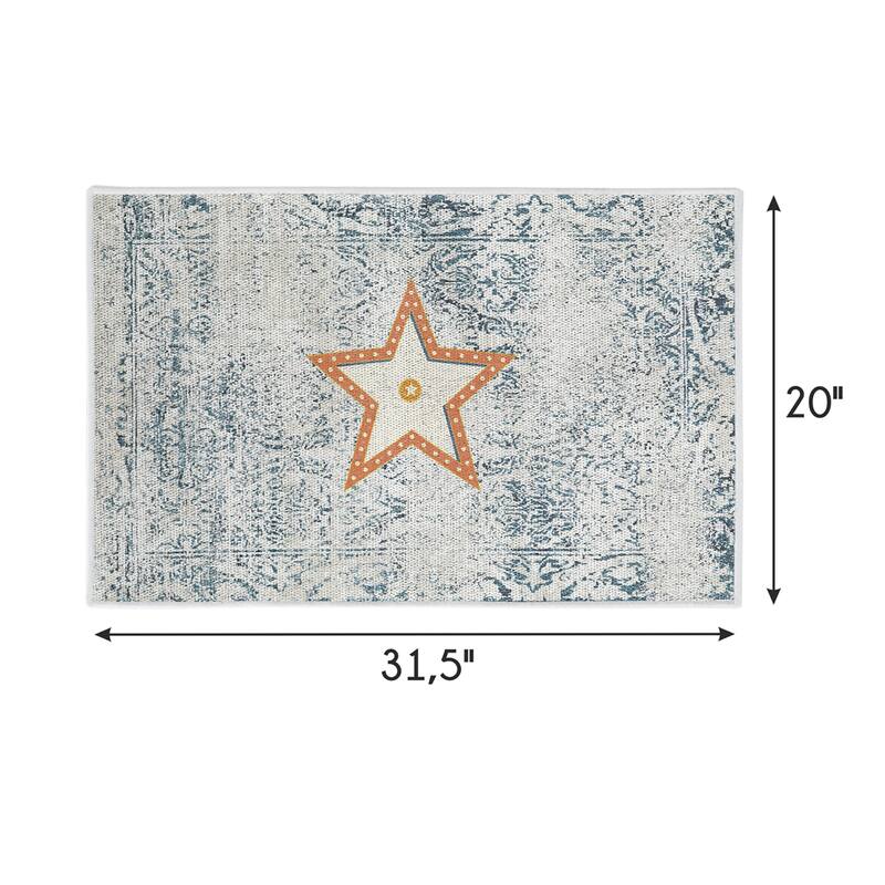 SussexHome Non-Skid Ultra-Thin Area Rugs for Laundry Room, Entryway, Bathroom and Kitchen - Washable Multipurpose Floor Mat
