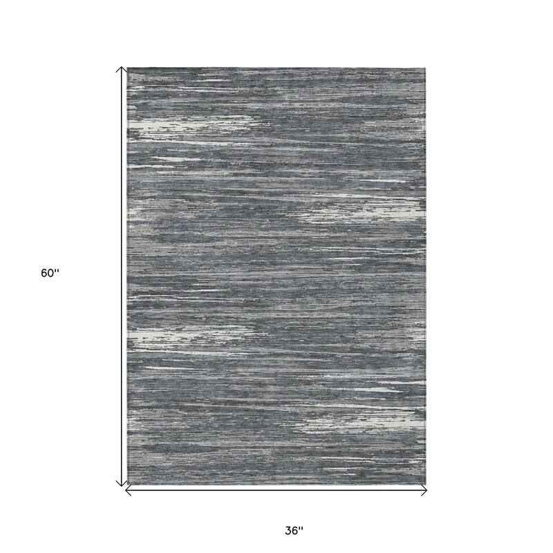 HomeRoots Striped Transitional Rectangle Outdoor Rug