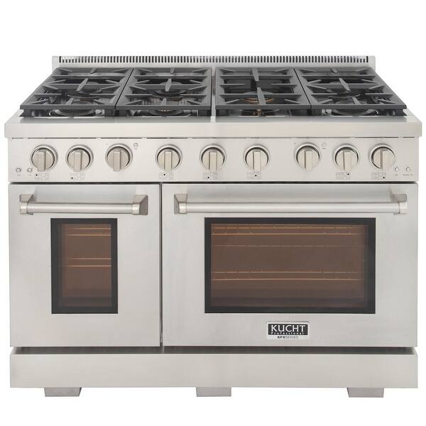 Professional 48 in. 6.7 cu. ft. Double Oven Propane Gas Range ...