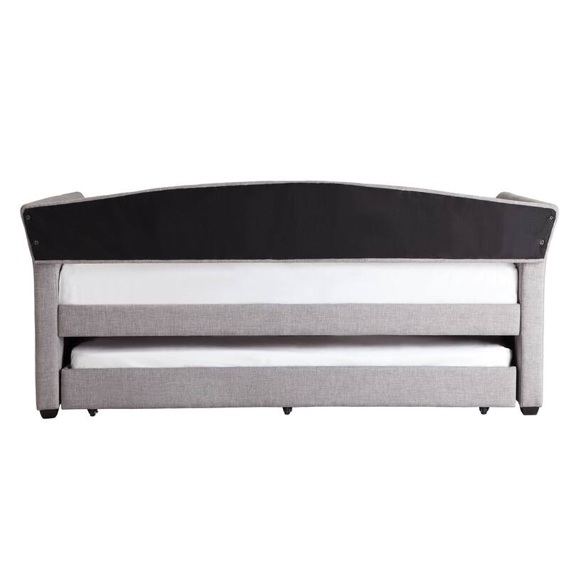 Deco Linen Rolled Arm Daybed and Trundle by iNSPIRE Q Bold
