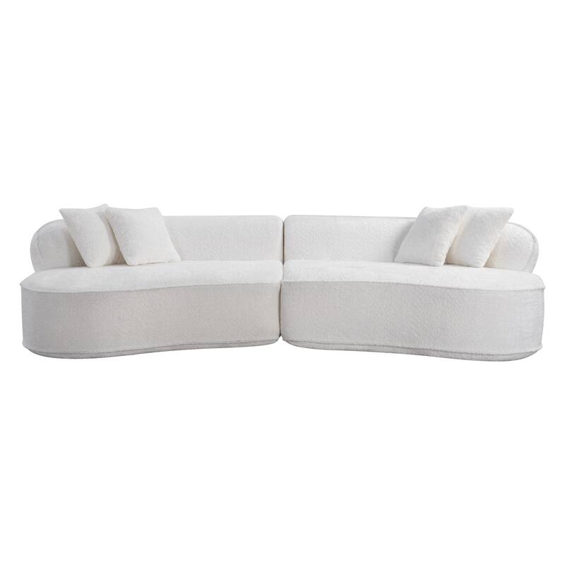 ModernCurved Sectional Sofa, Oversized Minimalist Sleeper Couch