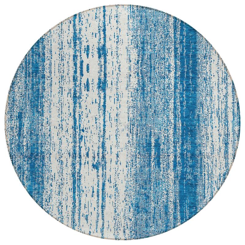 HomeRoots Striped Transitional Rectangle Outdoor Rug