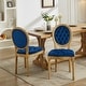 preview thumbnail 15 of 14, Set of 2 French Country Armless Dining Chairs with Padded Seat