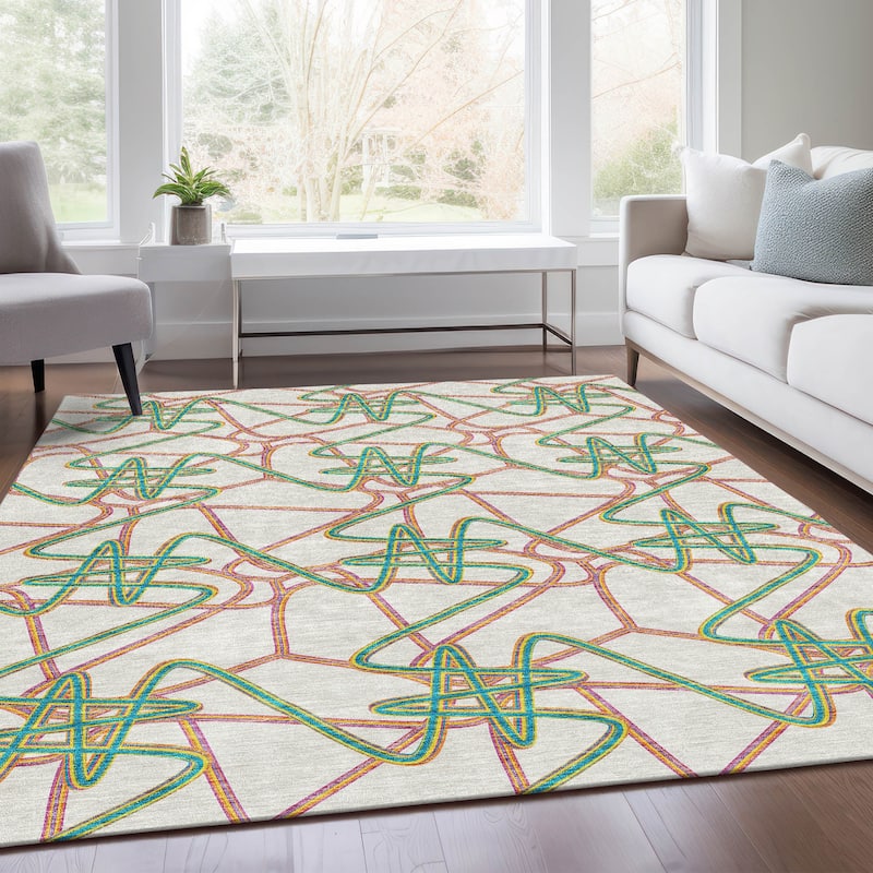 Premium Washable Super Soft Modern Maze Mayfield Rug