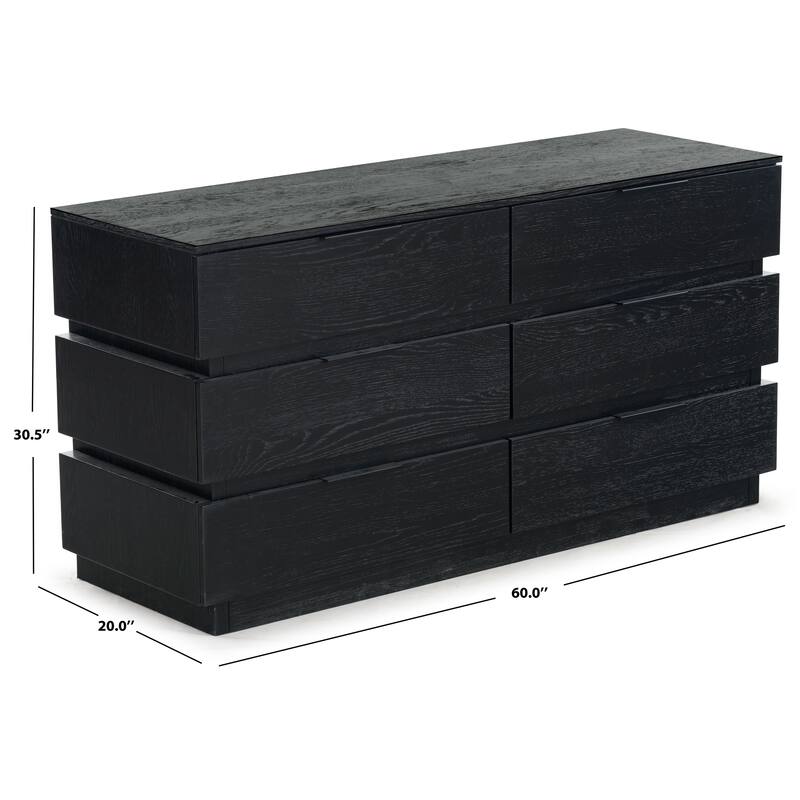 SAFAVIEH Couture Titus 6 Drawer Stacked Dresser