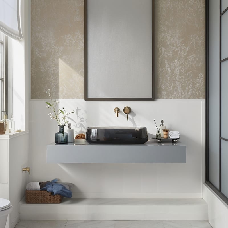 Modern Translucent Bathroom Sink with Durable Resin Construction and Stylish Design