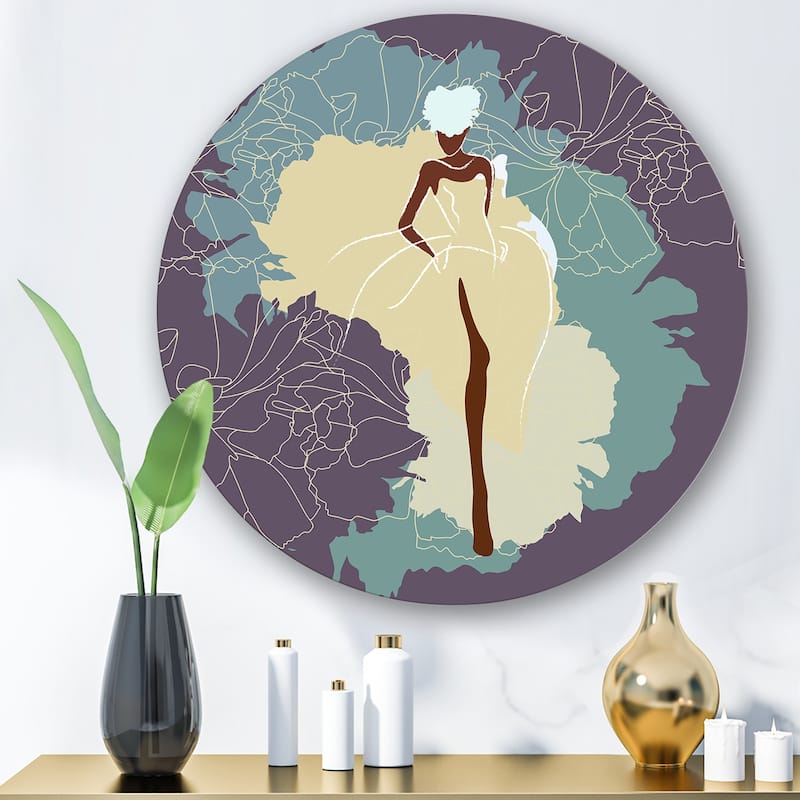 metal dress wall art Vintage Fashion Dress Elegance II