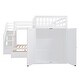 preview thumbnail 11 of 16, L-Shaped Twin over Full Bunk Bed with Storage, Desk, and Wardrobe, White