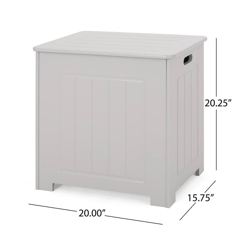 Roomfitters Freestanding Bathroom Storage Hamper with Lift-Top Lid and Side Handles, Moisture-Resistant Organizer, Gray