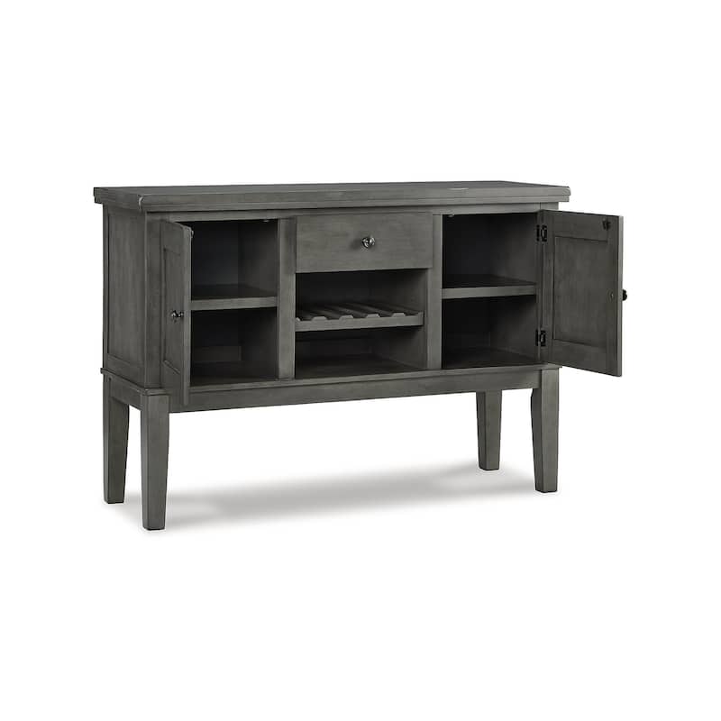 Hallanden Antique Gray Dining Room Server - 56"W x 18"D x 39"H