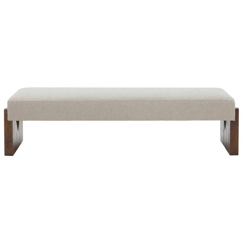 SAFAVIEH Couture Alayna Boucle Bench - 63"W x 20"D x 17"H