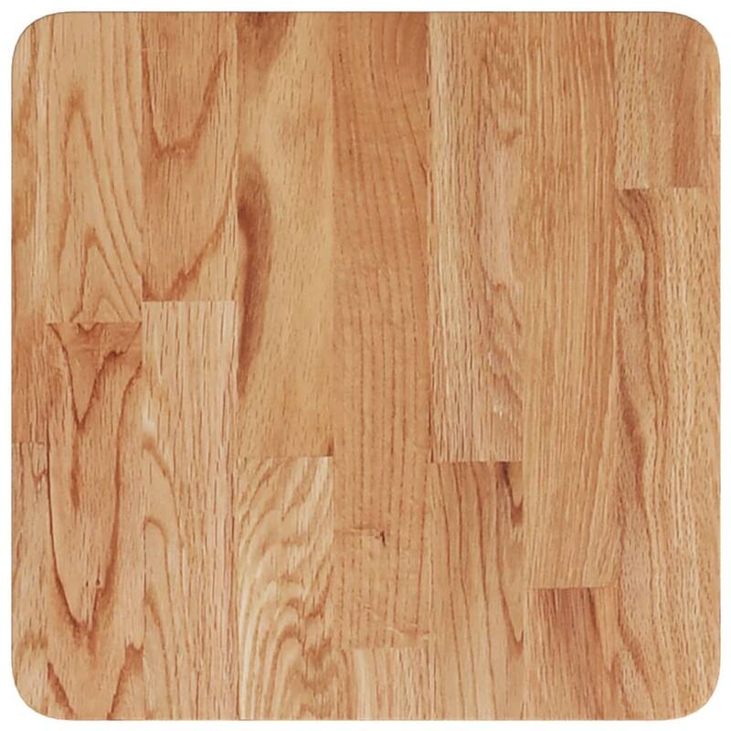 vidaXL Table Top Light brown Solid oak wood 16x16in Durable Table Top - 15.7" x 15.7" x 0.6"/ 1