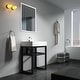 preview thumbnail 7 of 10, Stafford 24" Single Bathroom Sink 18D x 24W x 34H - White-Black Base
