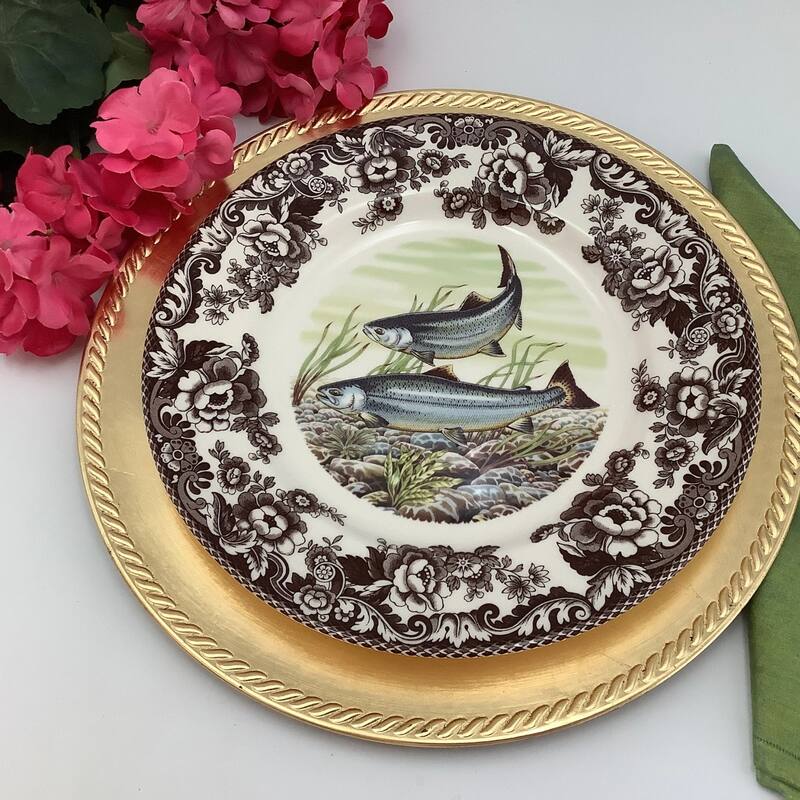 Spode Woodland Fish Motif 8 Plate