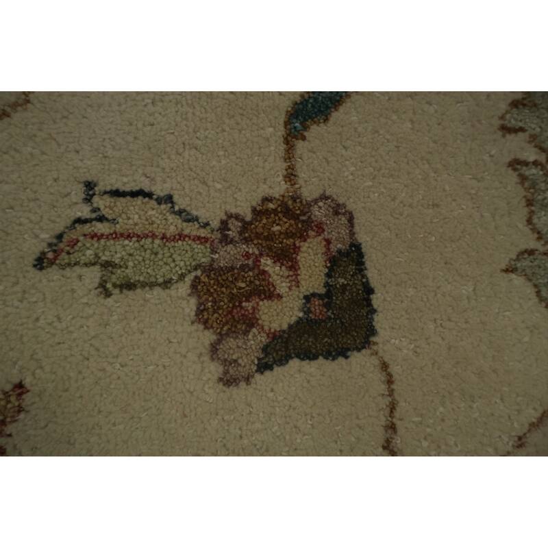 Hand Knotted Oriental 100% Wool Carpet Traditional All-Over Beige & Ivories Peshawar Area Rug - 13' 11'' X 9' 11''