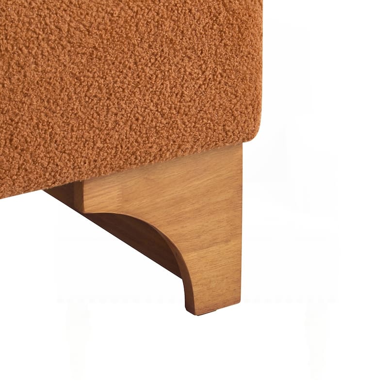 Modern Boucle Lounge Chair with Soft Upholstery and Sturdy Wood Frame