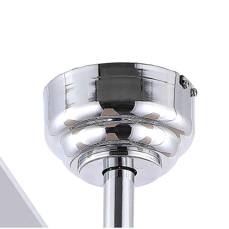 Mandy 52" 3-Light Glam Classic Crystal Dome Shade LED Ceiling Fan With Remote, Chrome by JONATHAN Y