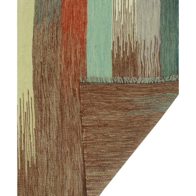 Noori Rug Winchester Flatweave Mose Brown/Blue Rug - 8'5" x 11'4"