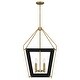 preview thumbnail 4 of 6, Abbeville 4-Light Earth Black Pendant with Gold Accents
