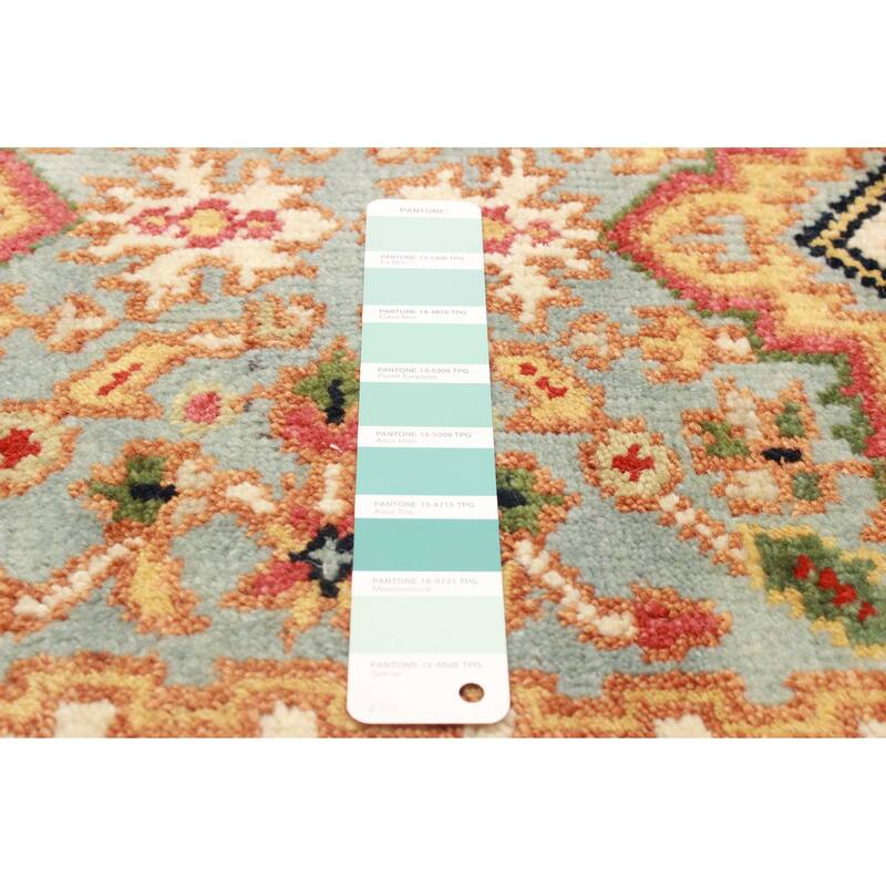 ECARPETGALLERY Hand-knotted Serapi Heritage Light Blue Wool Rug - 2'7 x 9'10