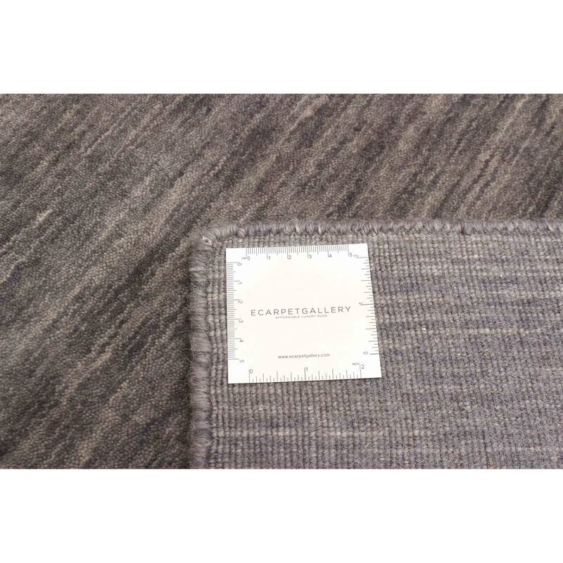 ECARPETGALLERY Hand Loomed Kashkuli Gabbeh Charcoal Wool Rug - 2'6 x 7'6