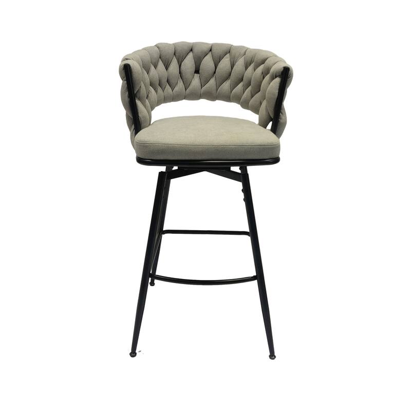 Linen Woven Bar Stool Set of 2