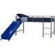 preview thumbnail 18 of 18, Avenue Greene Junior Metal Twin Loft Bed with Slide Blue