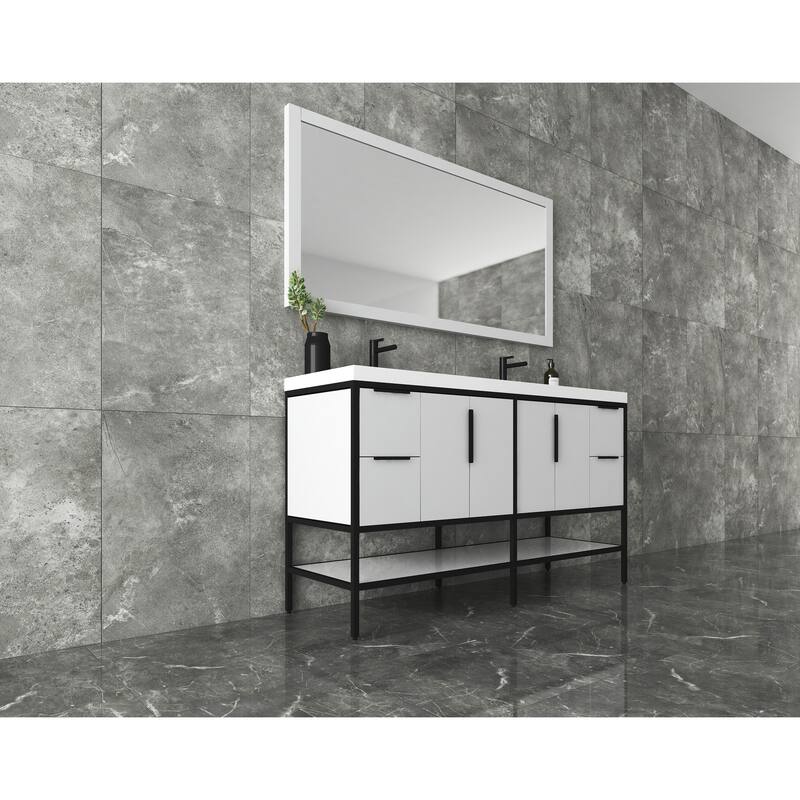 Maria 60" Freestanding Vanity with Reinforced Acrylic Sink